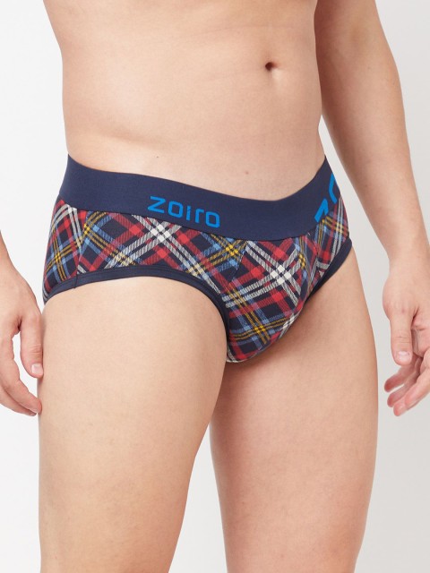 Zoiro Printed Mid Rise Anti Bacterial Basic Briefs ZO-BRI-81-TE-S-1PC - Image 2