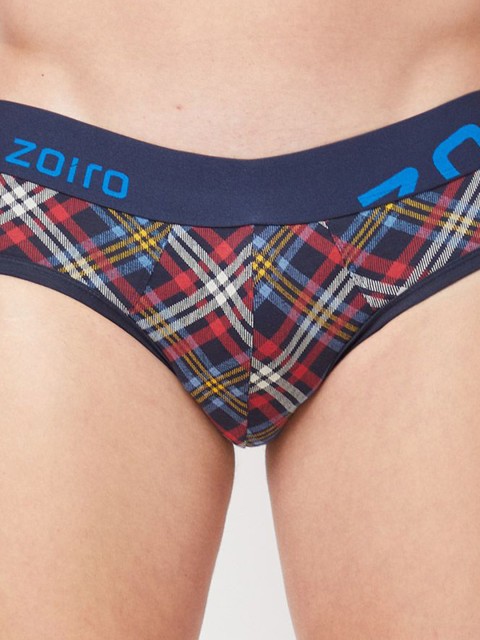 Zoiro Printed Mid Rise Anti Bacterial Basic Briefs ZO-BRI-81-TE-S-1PC - Image 5