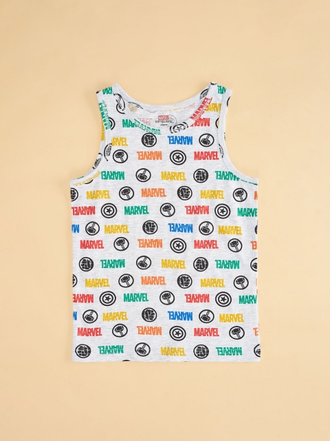 Pantaloons Junior Boys Pack Of 2 Printed Cotton Innerwear Vests - Image 3