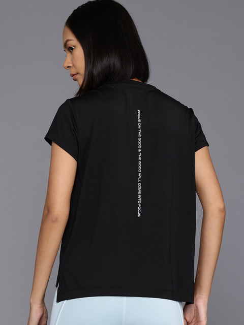 HRX by Hrithik Roshan Typography Reflective Printed T-shirt