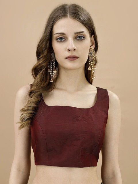 Tikhi Imli Square Neck Sleeveless Saree Blouse