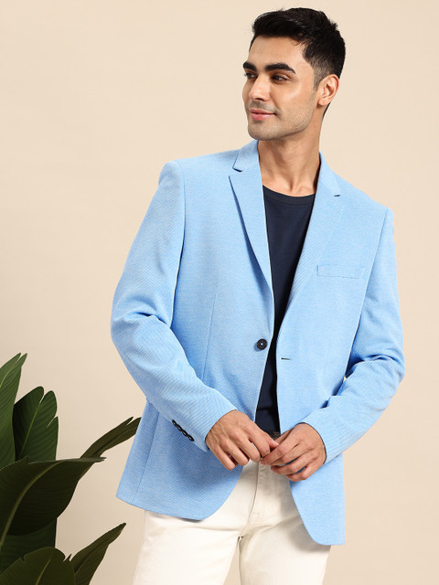 Mast & Harbour Textured Single-Breasted Formal Blazer