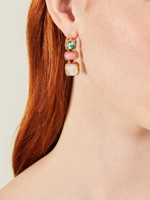 Accessorize Circular Crystals Drop Earrings - Image 5