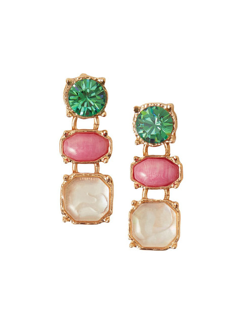 Accessorize Circular Crystals Drop Earrings - Image 2