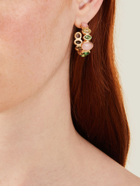 Accessorize Crystal Studded Circular Hoop Earrings - Image 6