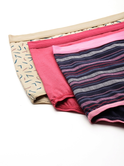 DressBerry Pack Of 3 Assorted Printed High-Rise Hipster Briefs - Image 6