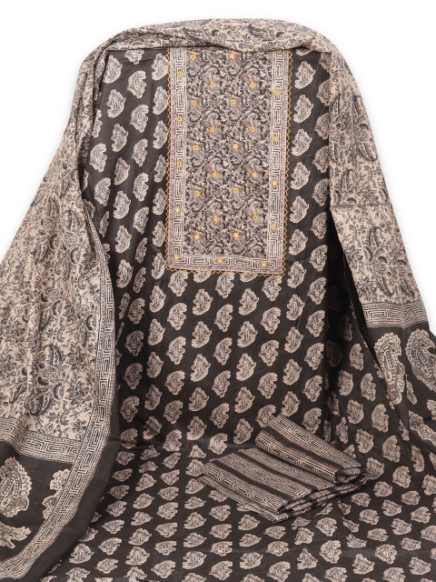 KAMI KUBI Ethnic Motifs Printed Pure Cotton Unstitched Dress Material