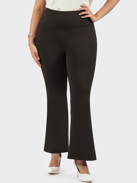 Blissclub Women Flared High-Rise Trousers