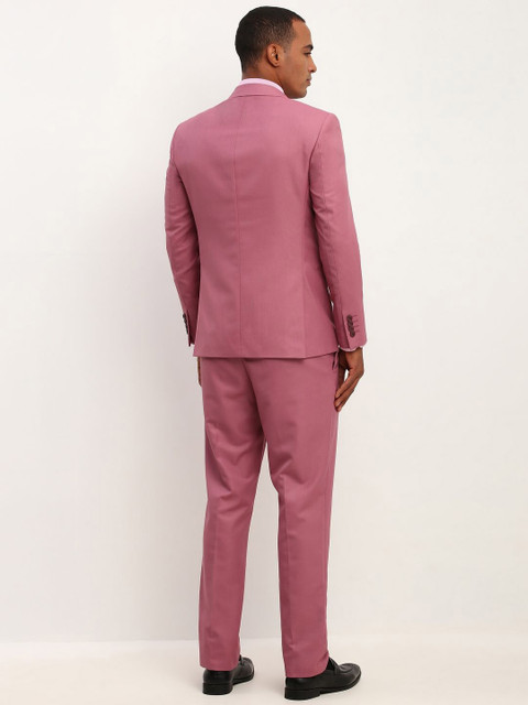 Allen Solly Men Self Design Slim-Fit Single-Breasted Three-Piece Formal Suit - Image 4