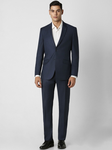 Van Heusen Men Solid Single-Breasted Slim Fit Two-Piece Formal Suit