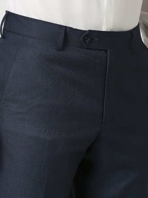 Van Heusen Men Solid Single-Breasted Slim Fit Two-Piece Formal Suit - Image 3