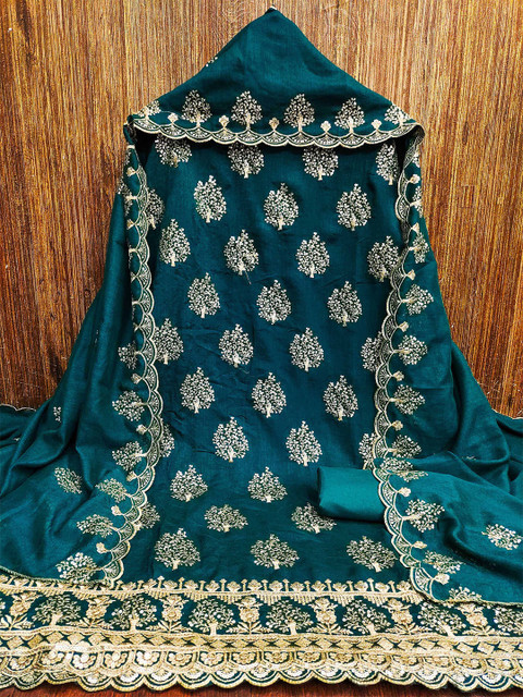 KALINI Floral Embroidered Unstitched Dress Material