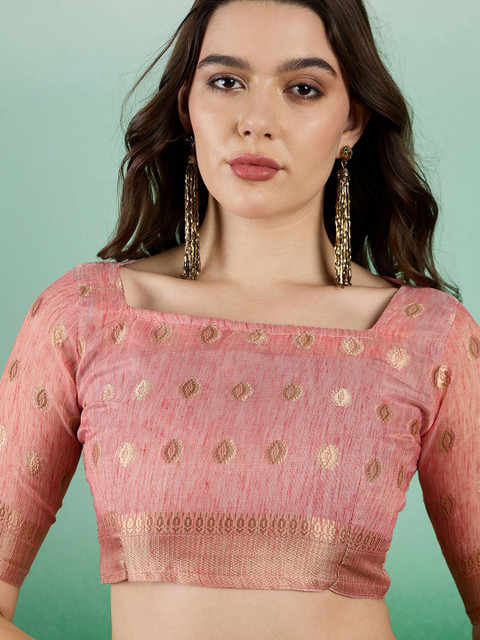 Sangria Ethnic Motif Zari Woven Kanjeevaram Saree - Image 7