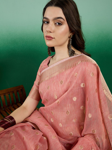 Sangria Ethnic Motif Zari Woven Kanjeevaram Saree - Image 6