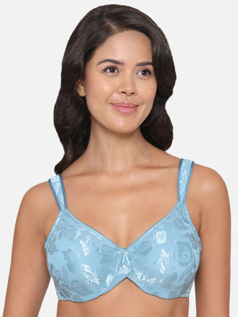 Wacoal Plus Size Lace Floral Full Coverage Underwired Non-Padded Push-Up Embellished Bra