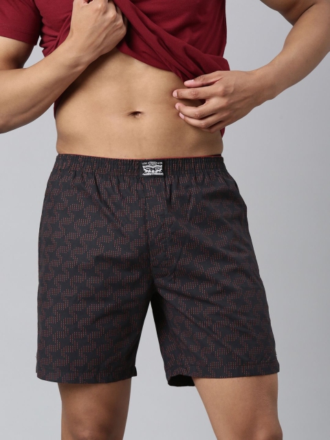 Levis Men Printed Cotton Woven Soft Boxer Shorts with Side Pocket - Image 6