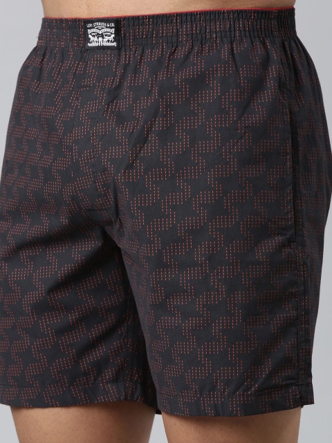 Levis Men Printed Cotton Woven Soft Boxer Shorts with Side Pocket - Image 7