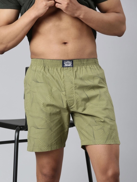Levis Men Printed Cotton Woven Soft Boxer Shorts with Side Pocket - Image 6