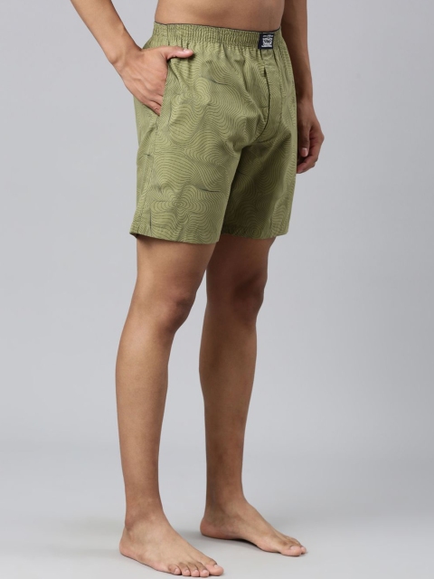 Levis Men Printed Cotton Woven Soft Boxer Shorts with Side Pocket - Image 2