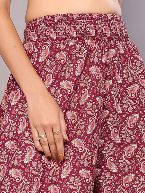 vj fashion Ethnic Motifs Printed Flared Palazzos - Image 6