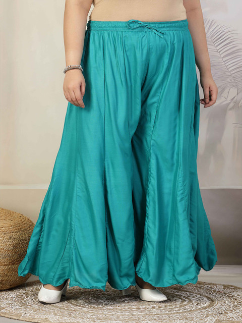 CLORA CREATION PLUS Women Flared Ethnic Palazzos