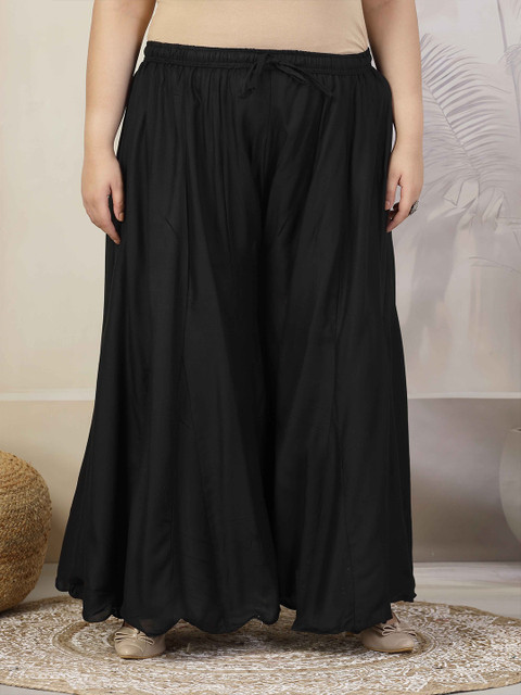 CLORA CREATION PLUS Women Flared Ethnic Palazzos