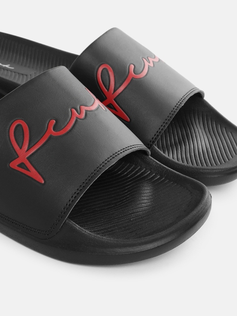 FCUK Men Brand Logo Printed Sliders - Image 6