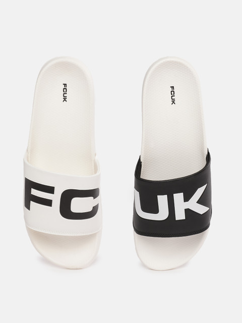 FCUK Men Brand Logo Print Sliders - Image 2
