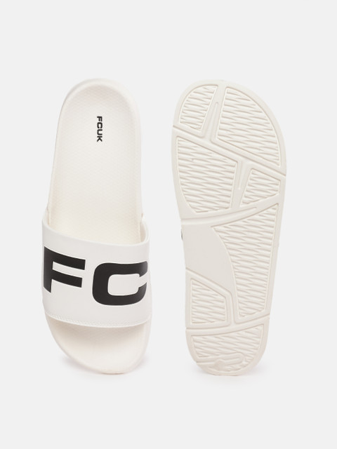 FCUK Men Brand Logo Print Sliders - Image 5