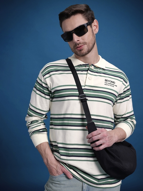 The Roadster Life Co. Striped Polo Collar T-shirt