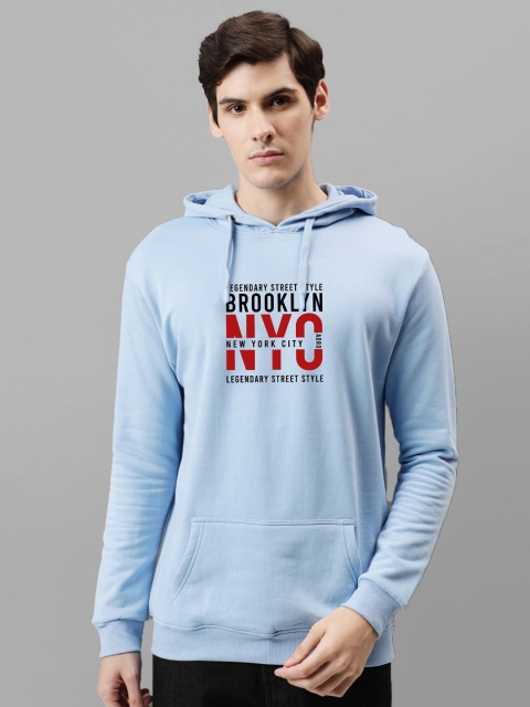 ADRO Men Printed Hooded Sweatshirt