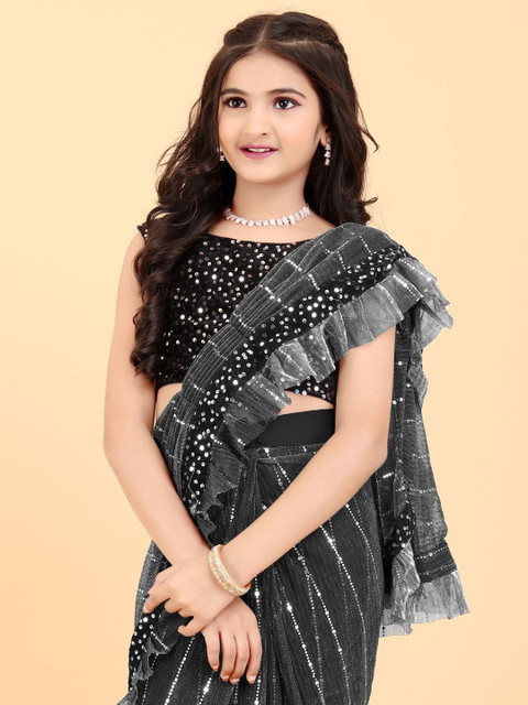 BAESD Embellished Sequinned Ready to Wear Saree - Image 5