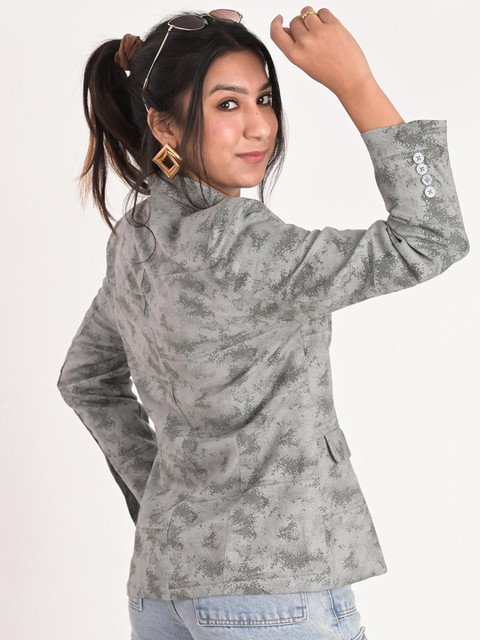 KIZI Printed Slim Fit Single Breasted Blazer - Image 4