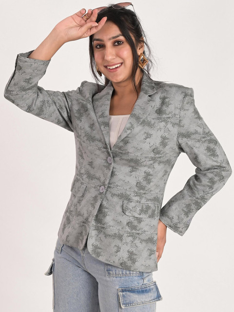 KIZI Printed Slim Fit Single Breasted Blazer - Image 3