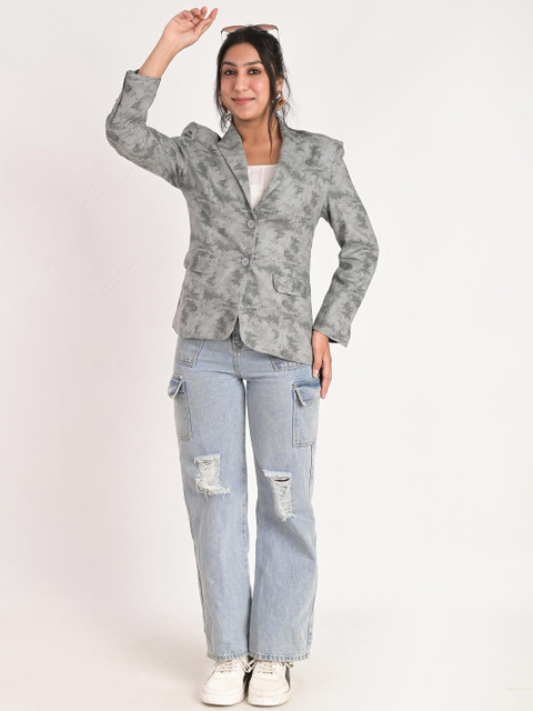 KIZI Printed Slim Fit Single Breasted Blazer - Image 5