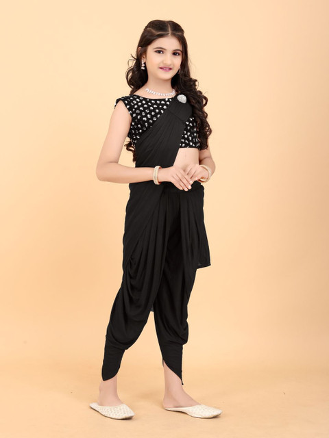 BAESD Solid Dhoti Saree - Image 2