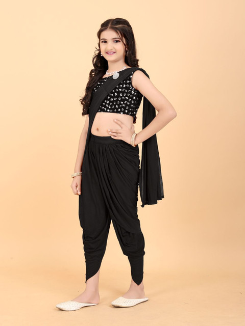 BAESD Solid Dhoti Saree - Image 3