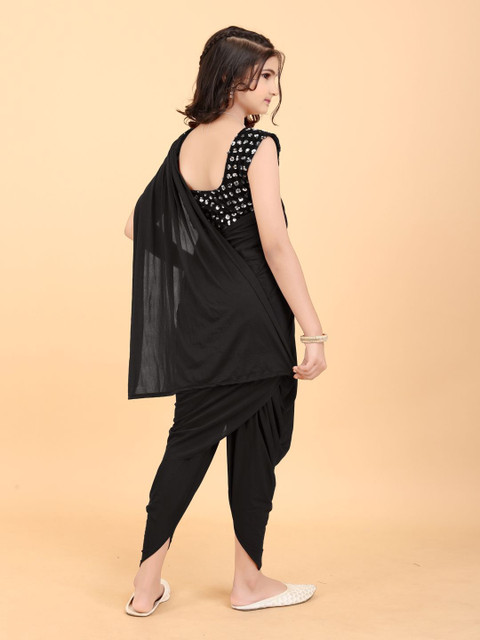 BAESD Solid Dhoti Saree - Image 4