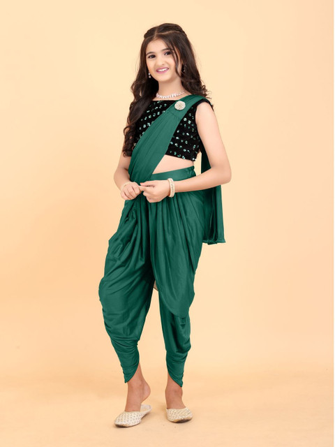 BAESD Solid Dhoti Saree - Image 3