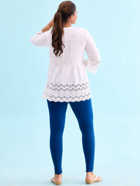 Go Colors Women Solid Slim-Fit Ankle Length Leggings - Image 2