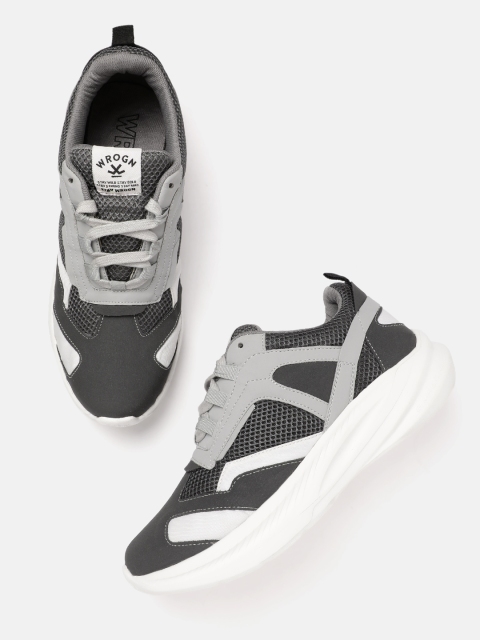 WROGN Men Striped Running Shoes