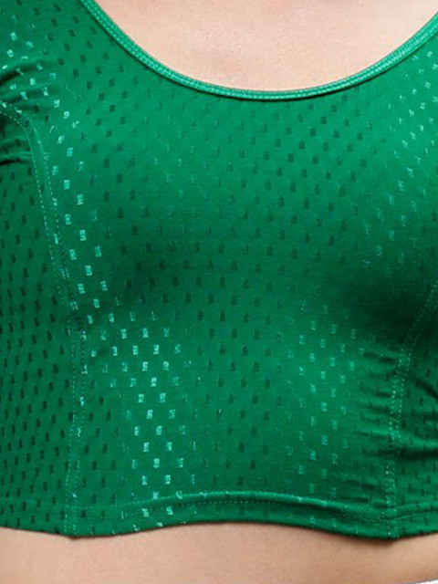 Plus Size Women Woven Design Saree Blouse - Image 5