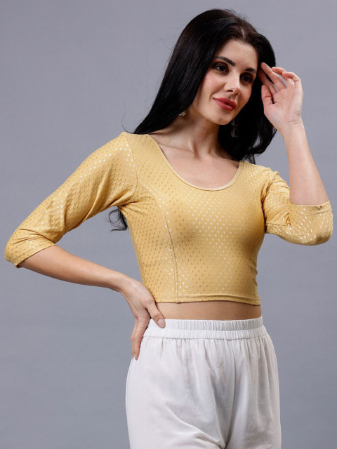 Plus Size Woven Design Saree Blouse - Image 2