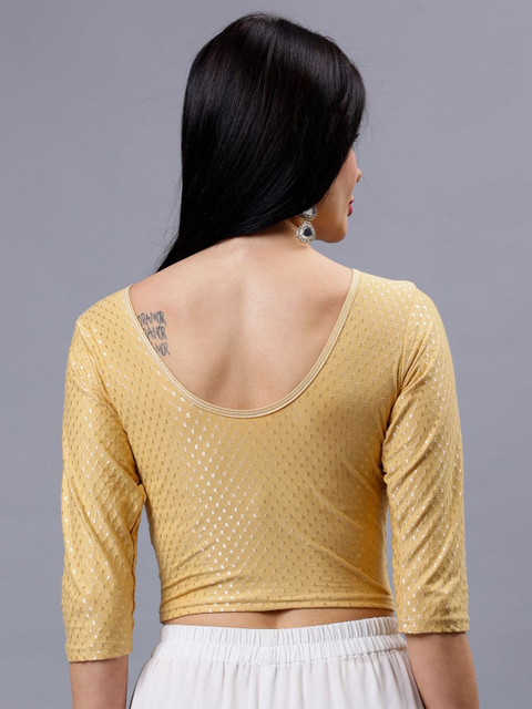 Plus Size Woven Design Saree Blouse - Image 4