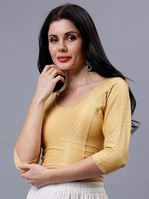 Plus Size Woven Design Saree Blouse - Image 3