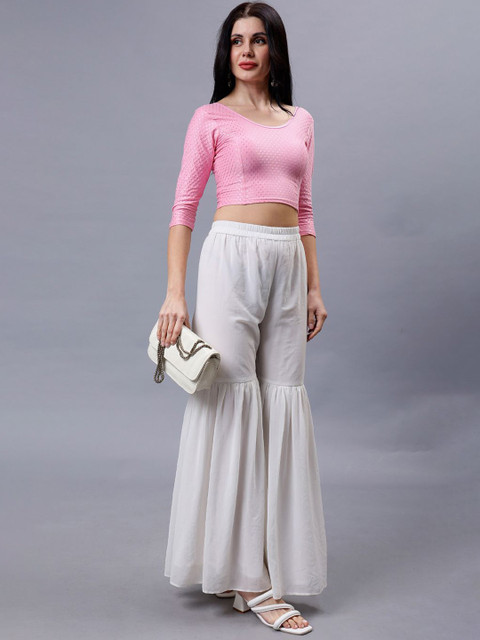 Plus Size Woven Design Saree Blouse - Image 4