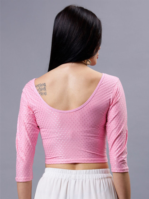 Plus Size Woven Design Saree Blouse - Image 3