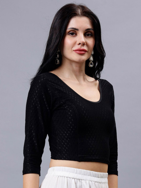 Plus Size Woven Design Saree Blouse - Image 2