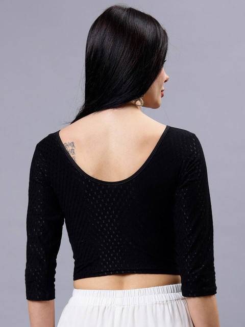 Plus Size Woven Design Saree Blouse - Image 4