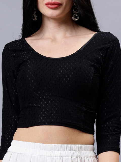 Plus Size Woven Design Saree Blouse - Image 6